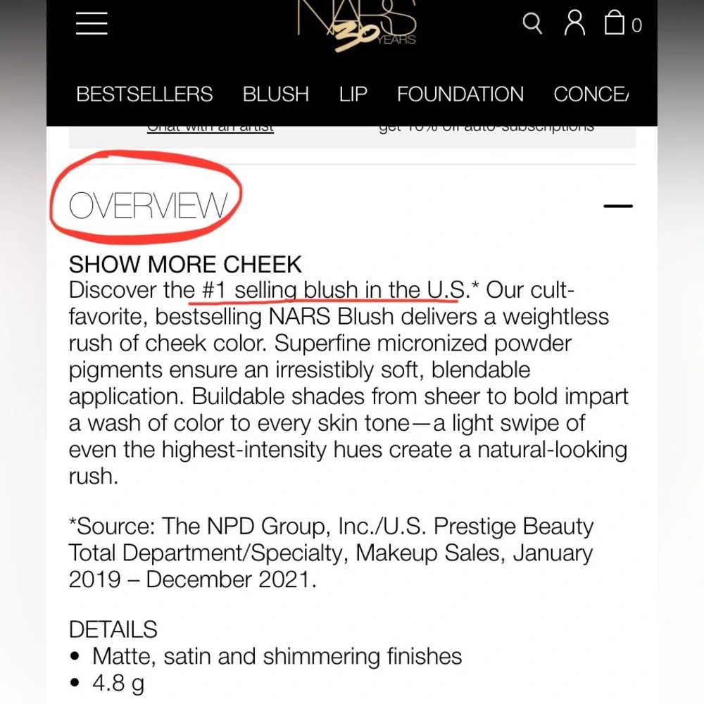 NEW NARS Blush Sex Appeal, 4.8g